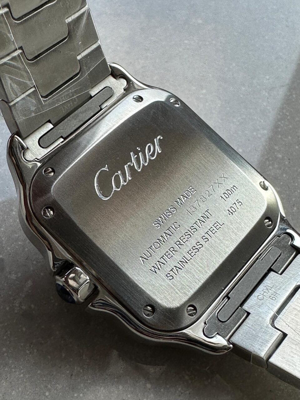 Santos de Cartier 35mm 2018 RXW 1:1 Best Edition White Dial on SS SmartLinks Bracelet MIYOTA 9015 - Image 9