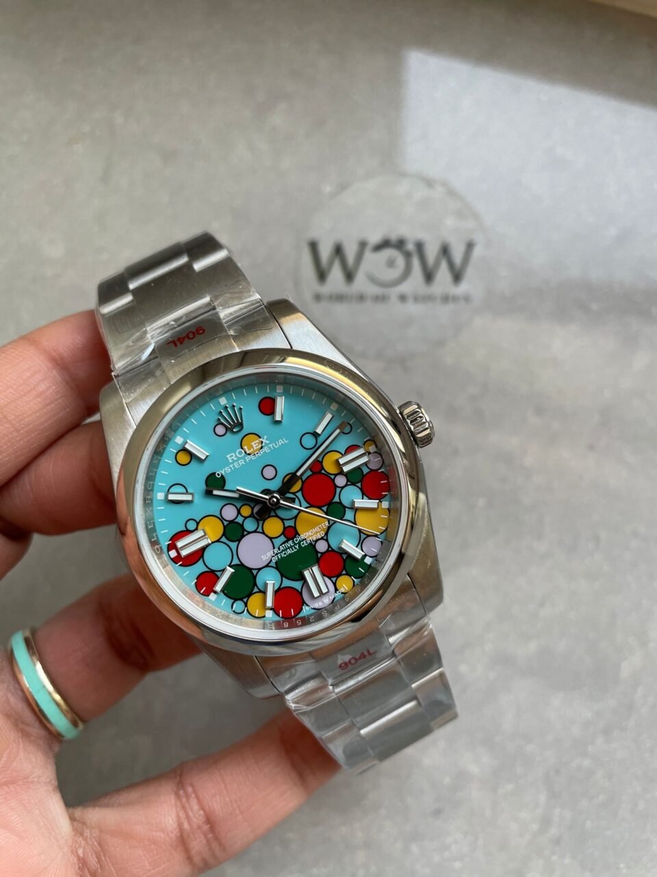 Oyster Perpetual 36 126000 904L SS Bubble Dial on SS Oyster Bracelet KRF A2824