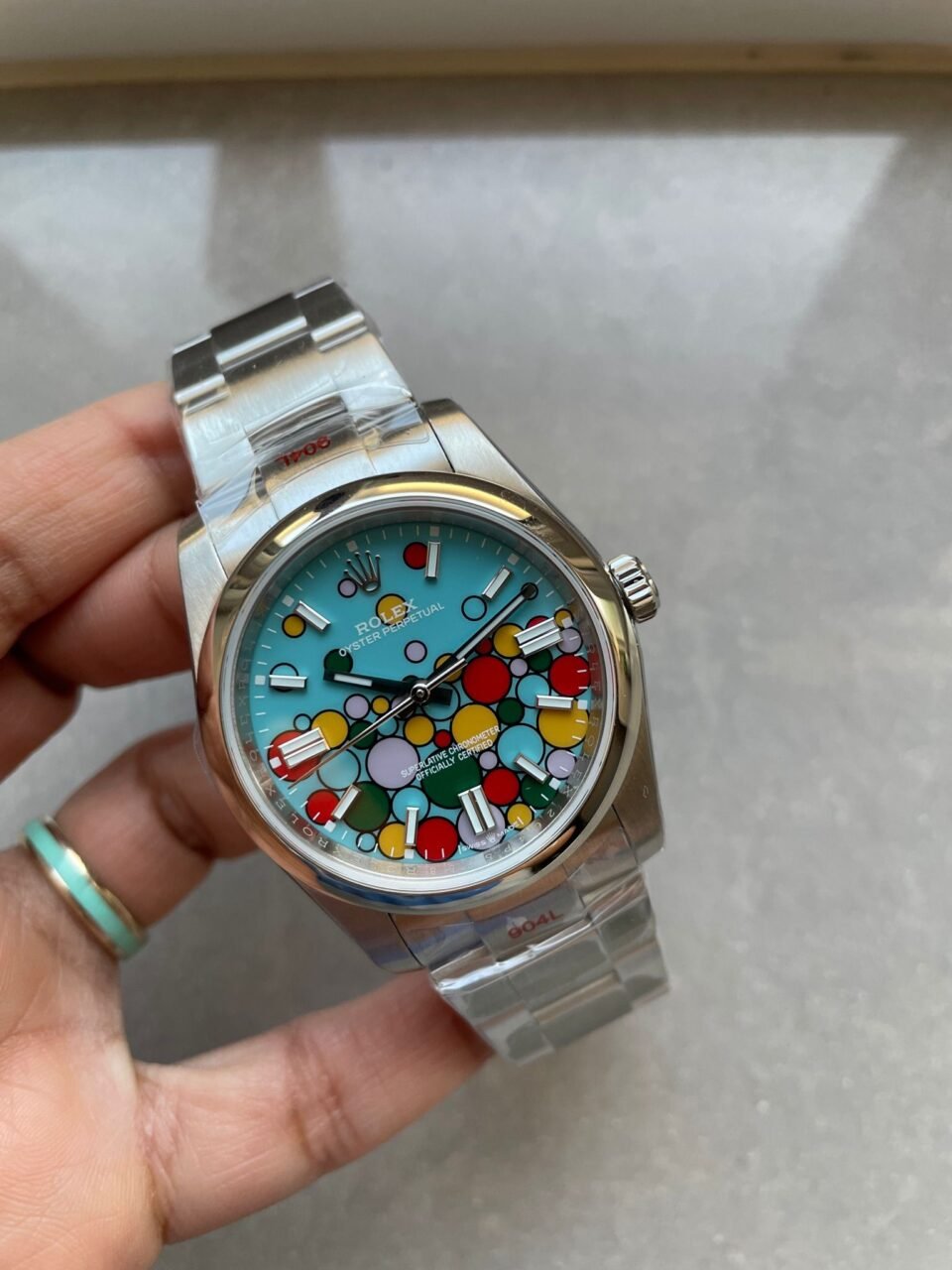 Oyster Perpetual 36 126000 904L SS Bubble Dial on SS Oyster Bracelet KRF A2824 - Image 6
