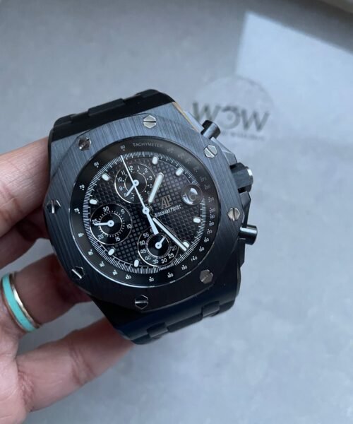 Royal Oak Offshore Chronograph CER Black Dial on Rubber Strap APF A3126 Mod