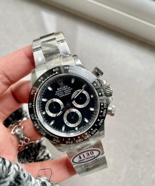 Daytona 116500 1:1 PANDA Best Edition CF 904L SS Case and Bracelet BLACK Dial CLEAN FACTORY