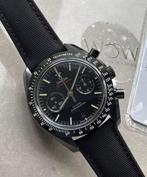 SPEEDMASTER "DARK SIDE OF THE MOON" REAL CERAMIC OMF 1:1 BEST EDITION BLACK BLACK ON NYLON STRAP A9300 V2