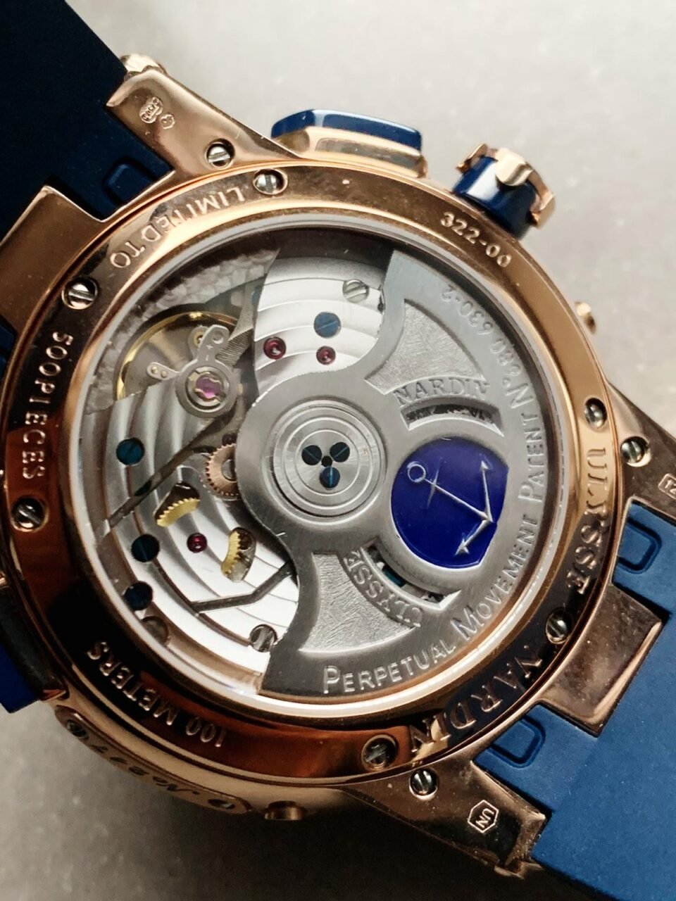 Executive Toro RG TWA 1:1 Best Edition Blue Dial on Blue Rubber Strap Asian UN-32 - Image 7