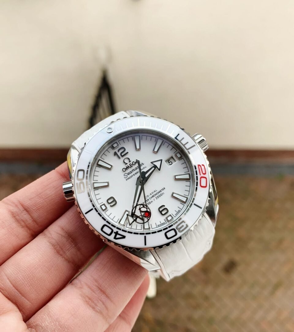 Planet Ocean SEAMASTER 39.5mm Olympic Games SS VSF 1:1 Best Edition White Dial on White Rubber Strap A8800