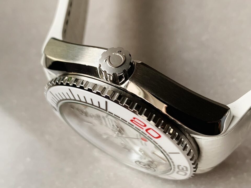 Planet Ocean SEAMASTER 39.5mm Olympic Games SS VSF 1:1 Best Edition White Dial on White Rubber Strap A8800 - Image 6