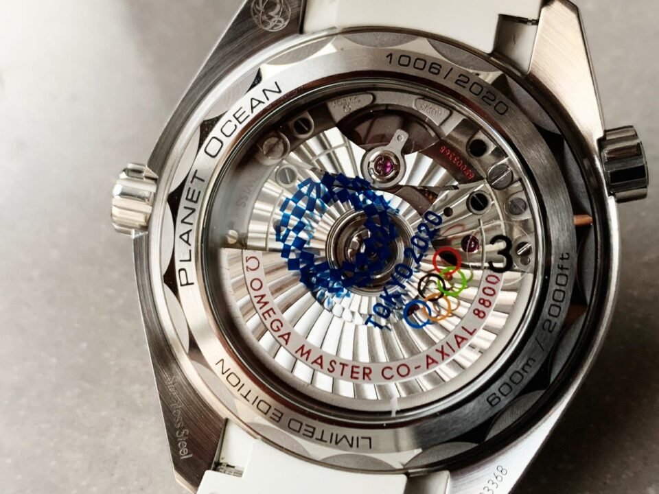 Planet Ocean SEAMASTER 39.5mm Olympic Games SS VSF 1:1 Best Edition White Dial on White Rubber Strap A8800 - Image 8