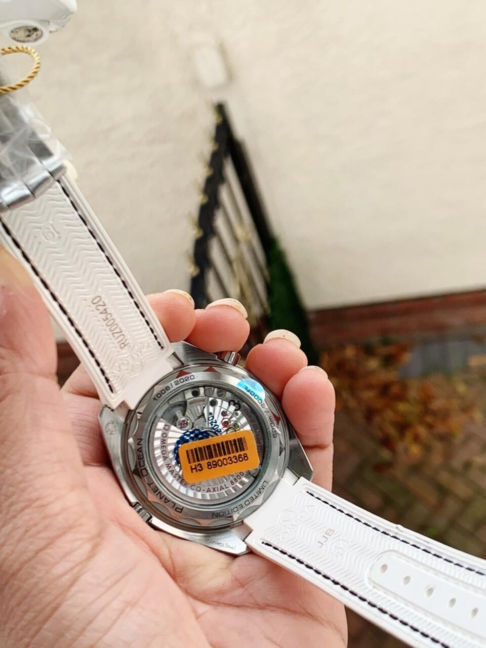 Planet Ocean SEAMASTER 39.5mm Olympic Games SS VSF 1:1 Best Edition White Dial on White Rubber Strap A8800 - Image 7
