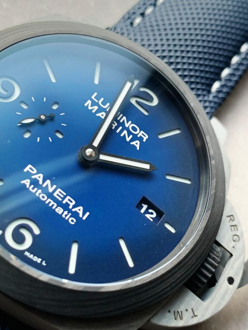 PAM 1663 Carbotech VSF 1:1 Best Edition Blue Dial on Blue Kevlar Composite Strap P.9010 - Image 3