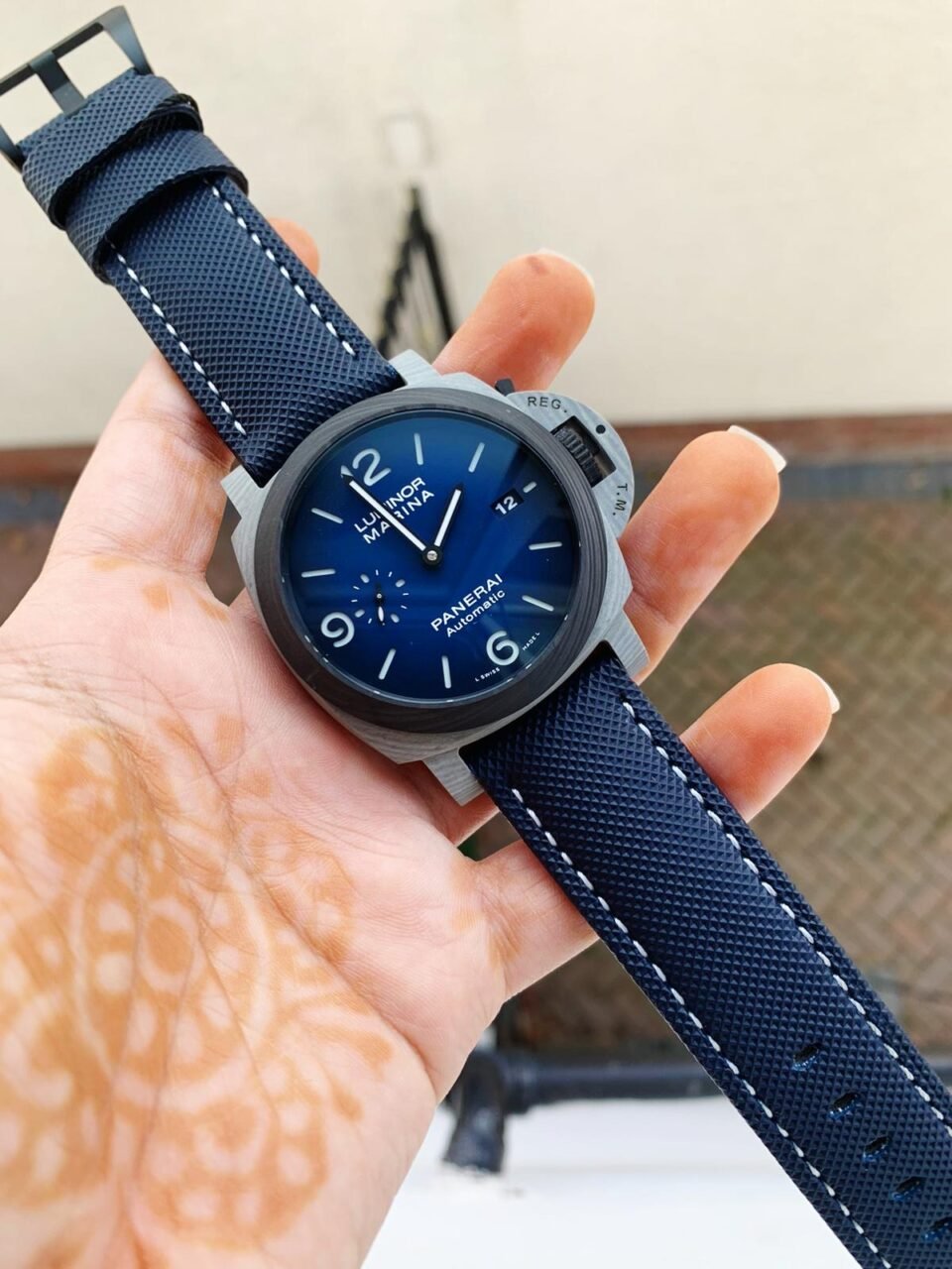 PAM 1663 Carbotech VSF 1:1 Best Edition Blue Dial on Blue Kevlar Composite Strap P.9010