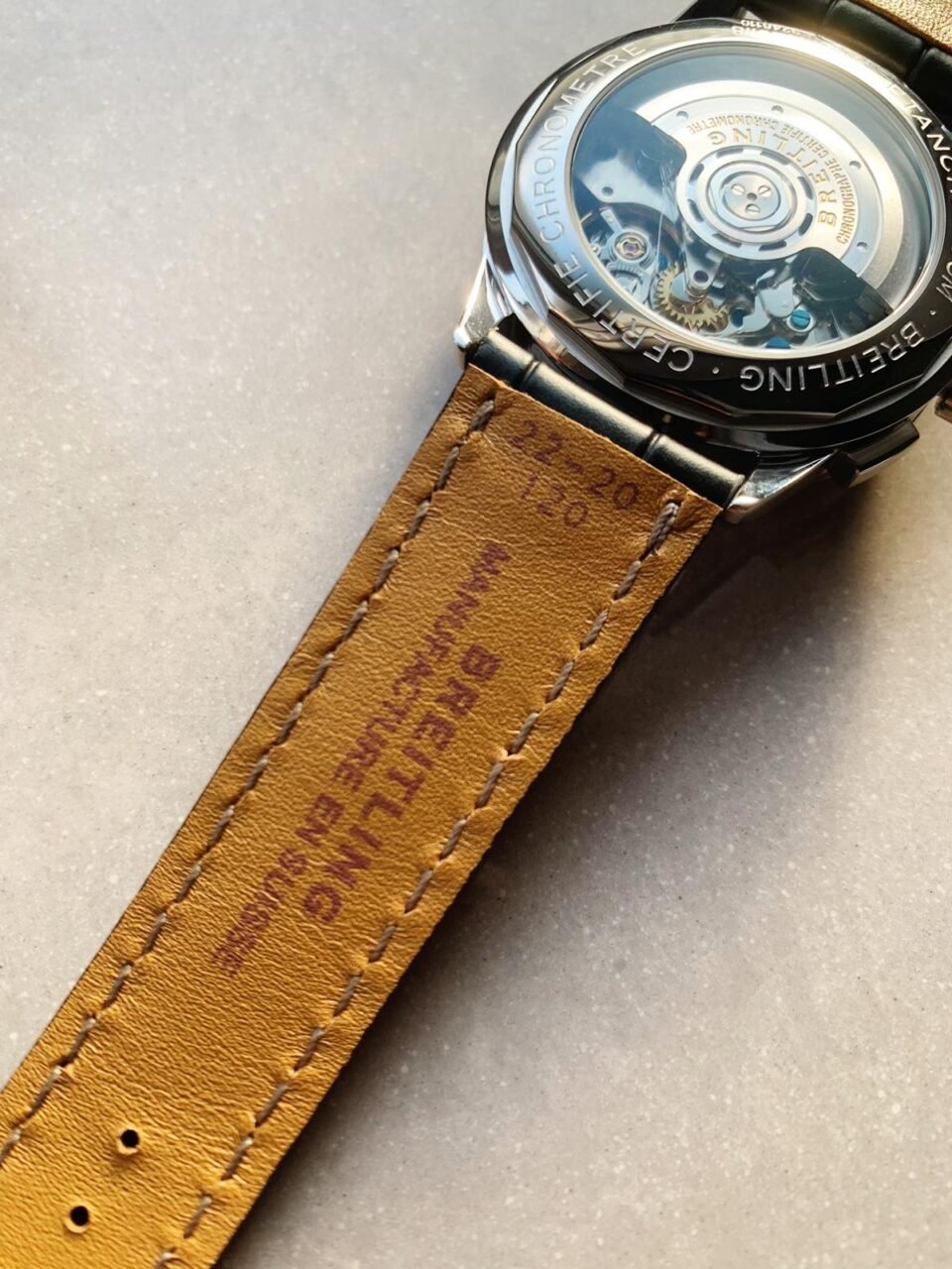 Premier B01 Chrono SS 42mm GF 1:1 Best Edition Brown textured Dial on Brown Textured Strap A7750 - Image 6