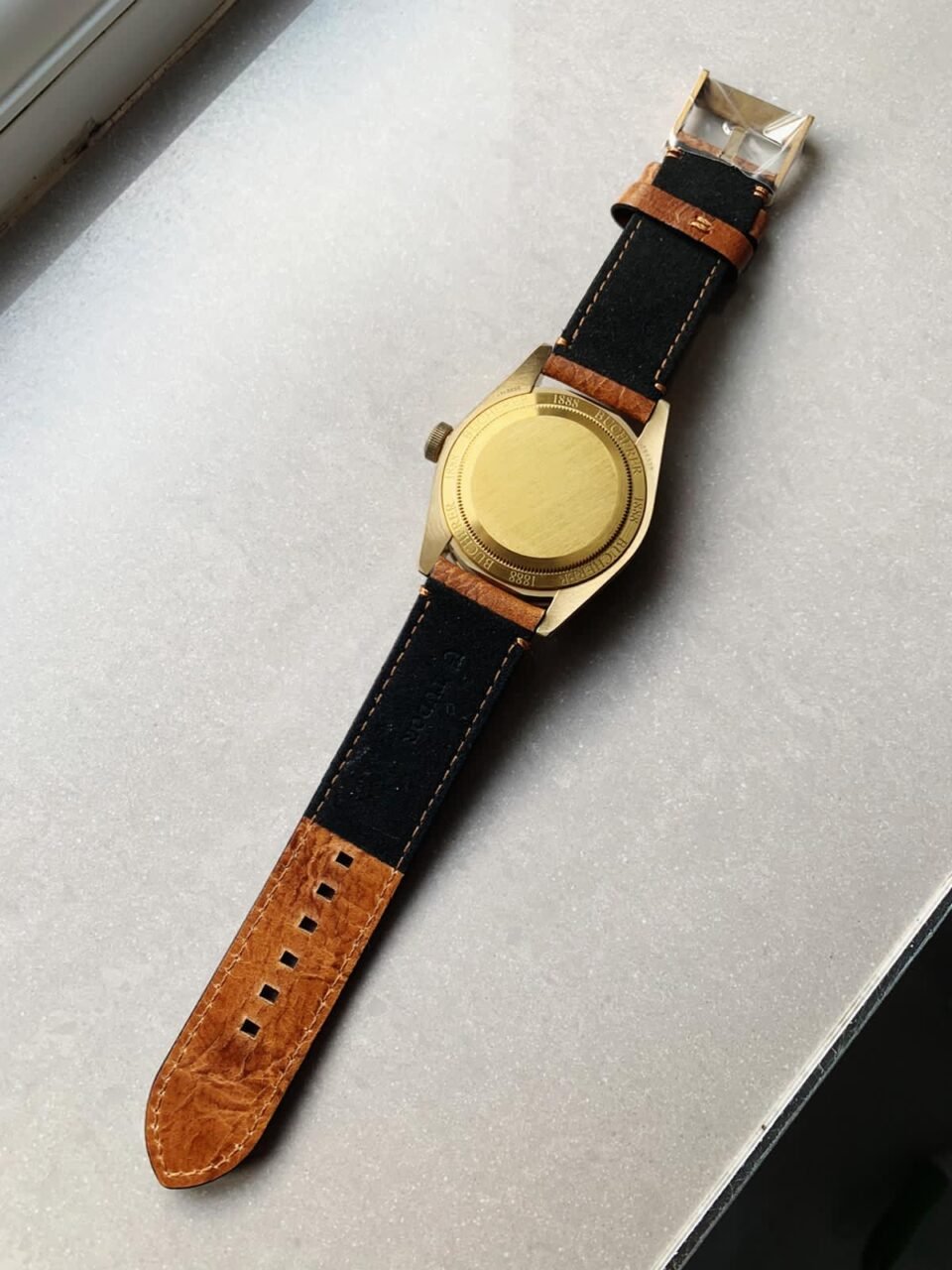 Heritage Black Bay Bronze Blue XF 1:1 Best Edition on Aged Brown Leather Strap A2824 V3 (Free Nato Strap) - Image 9