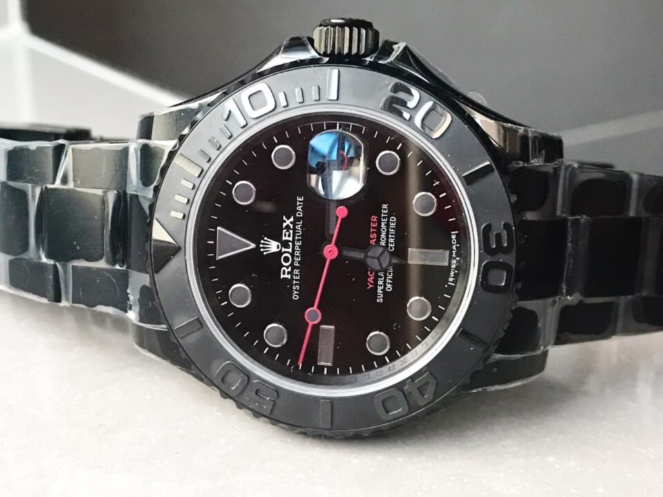 YachtMaster All Black PVD VRF Best Edition Black Dial on PVD Bracelet SA3135 - Image 4