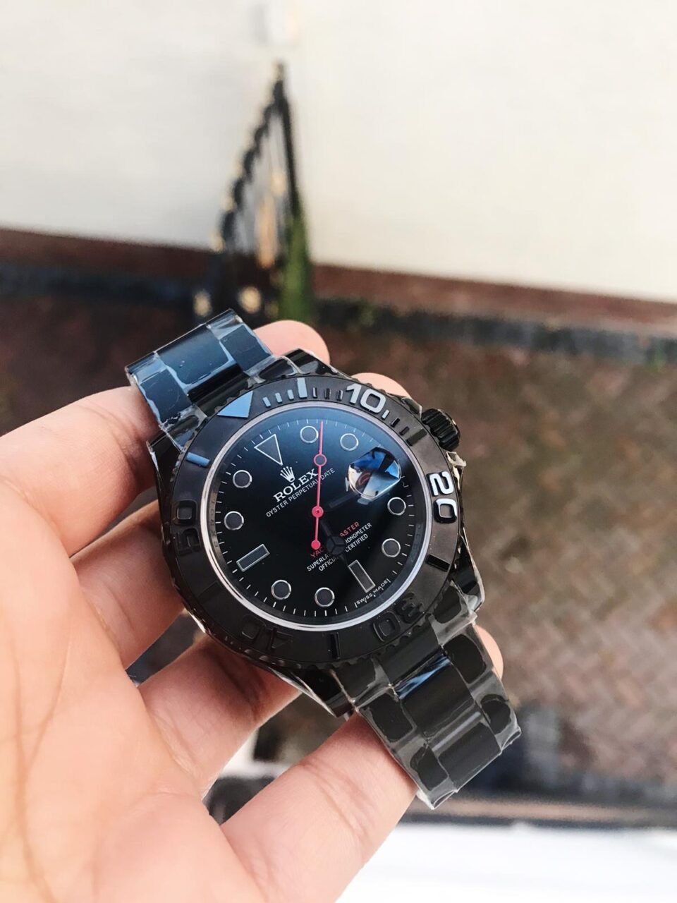 YachtMaster All Black PVD VRF Best Edition Black Dial on PVD Bracelet SA3135