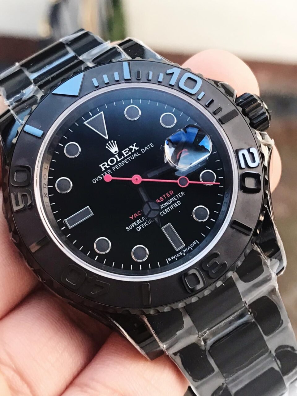 YachtMaster All Black PVD VRF Best Edition Black Dial on PVD Bracelet SA3135 - Image 2