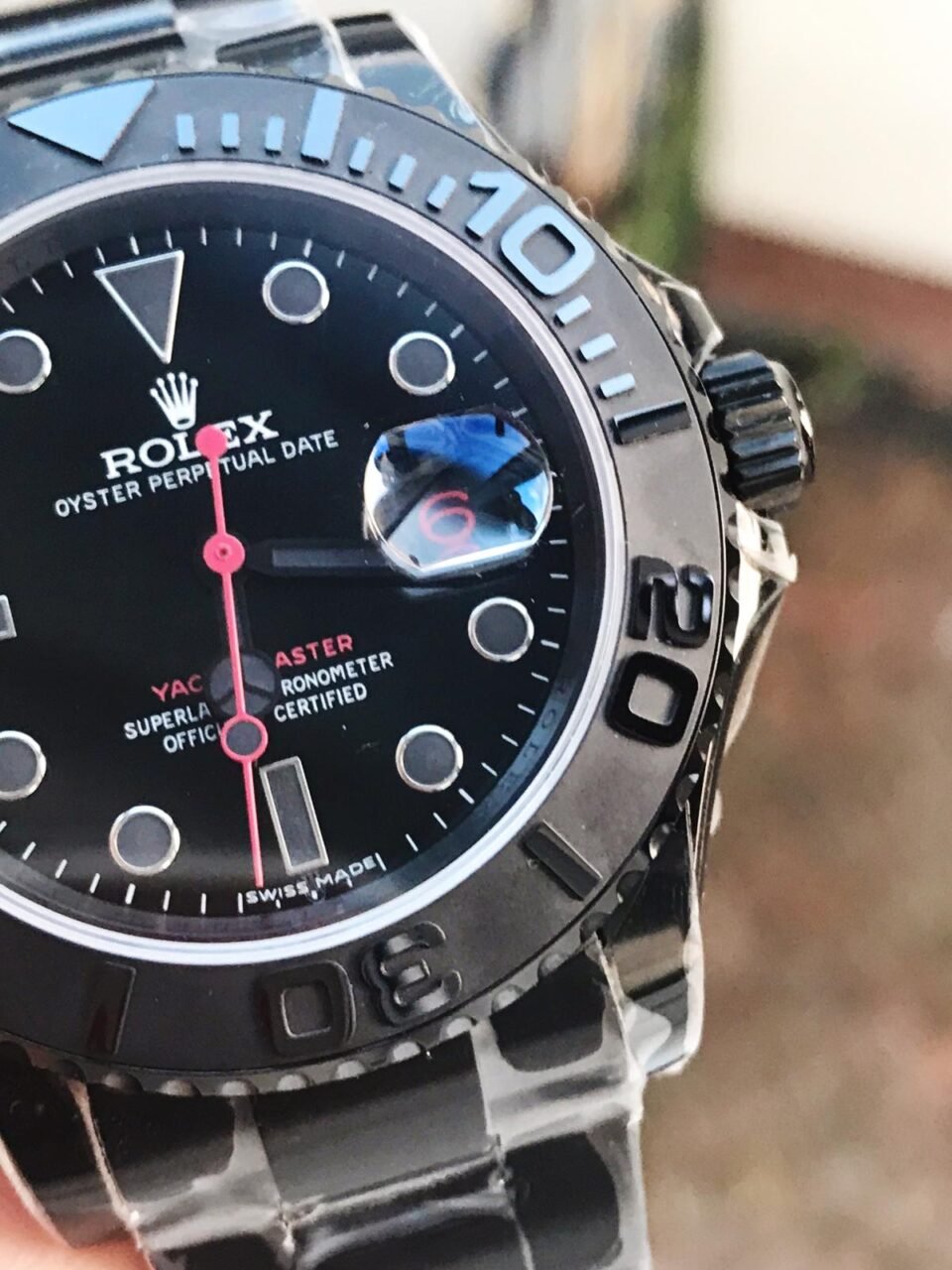 YachtMaster All Black PVD VRF Best Edition Black Dial on PVD Bracelet SA3135 - Image 3