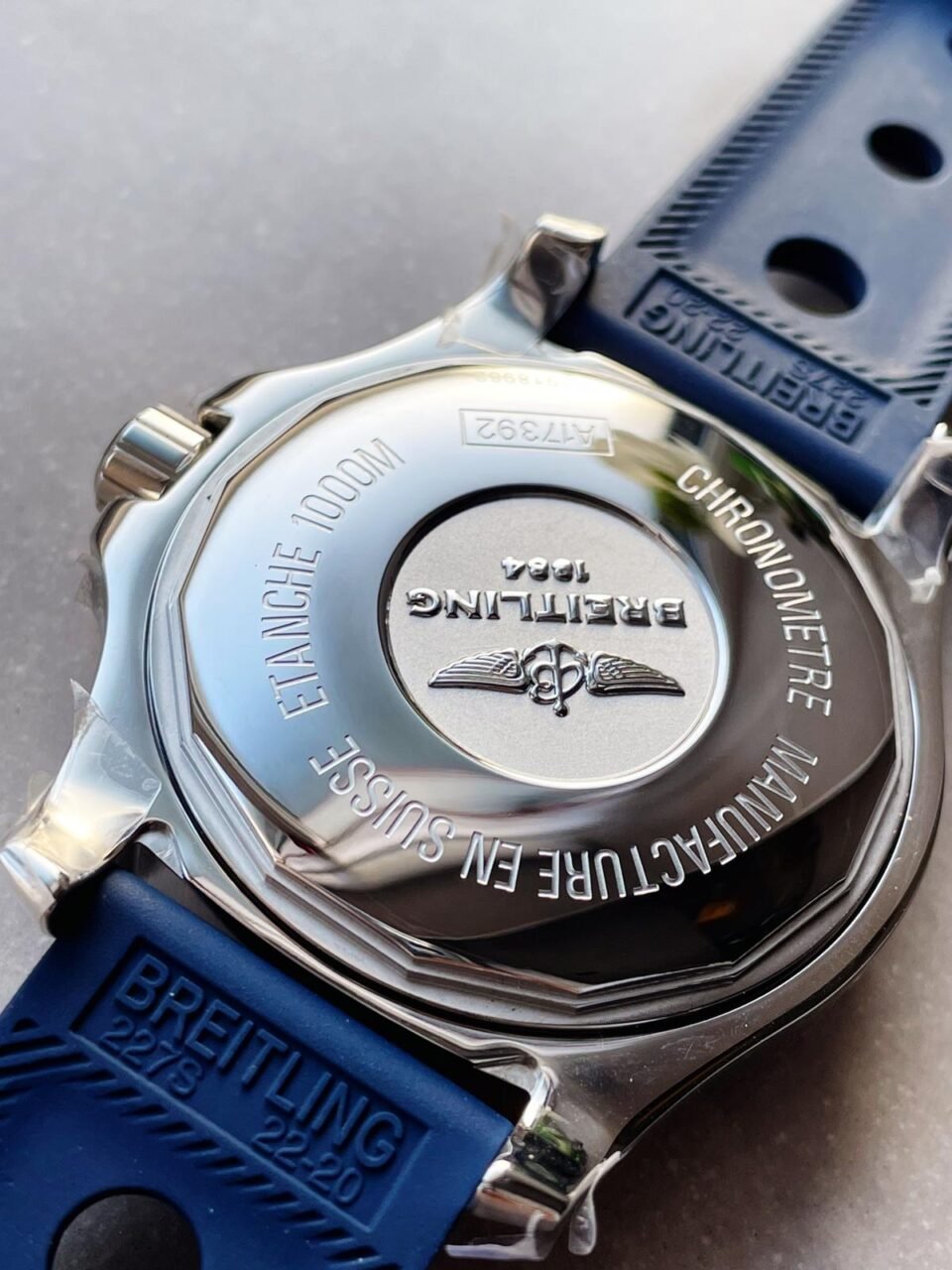 SuperOcean II 44mm GF 1:1 Best Edition Blue Dial on Blue Rubber Strap A2824 - Image 10