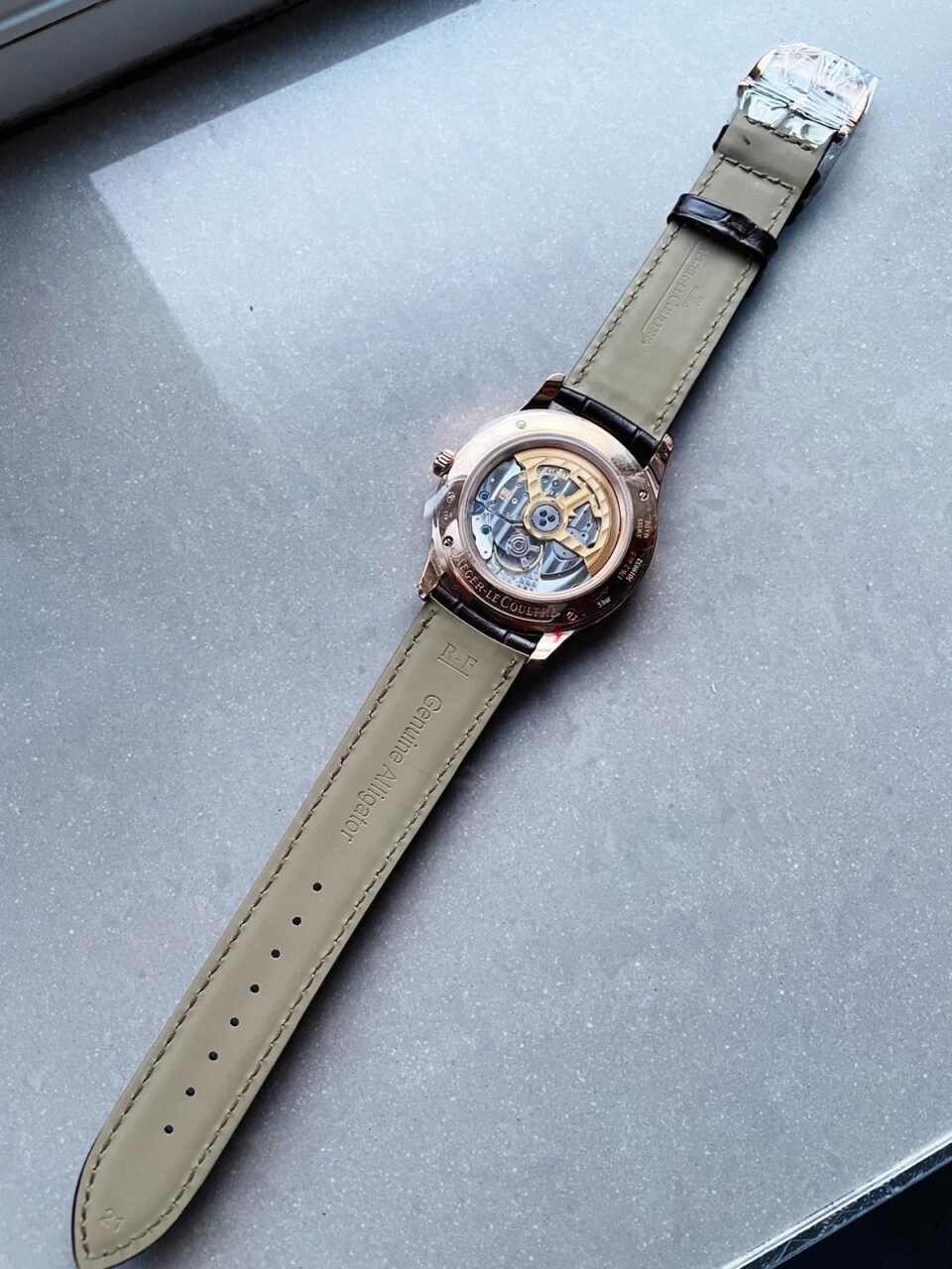 Master Ultra Thin Date RG White Dial Arabic Markers on Brown Leather Strap MIYOTA 9015 - Image 8