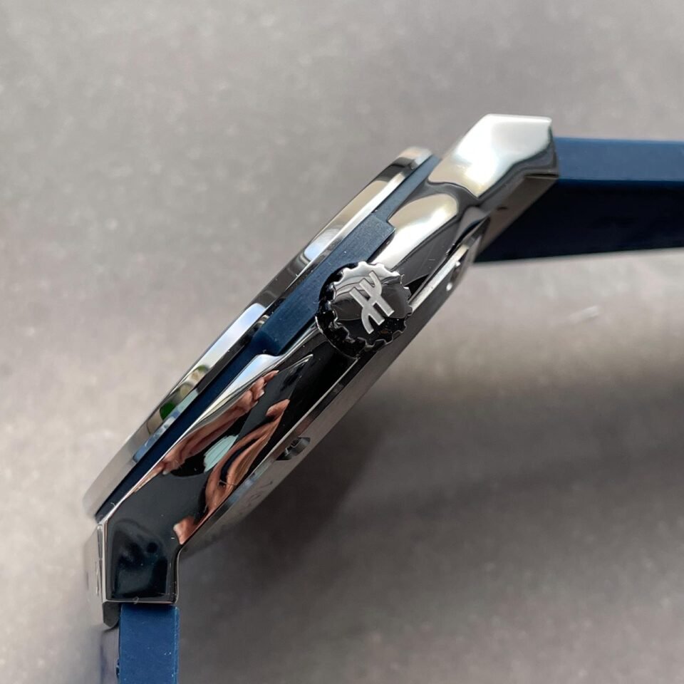 Classic Fusion 45mm SS HBF 1:1 Best Edition Blue Dial on Blue Gummy Strap A2892 - Image 7