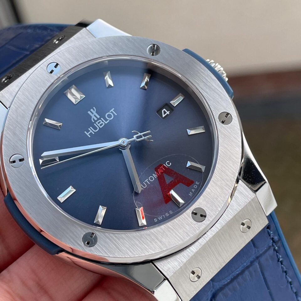 Classic Fusion 45mm SS HBF 1:1 Best Edition Blue Dial on Blue Gummy Strap A2892 - Image 2