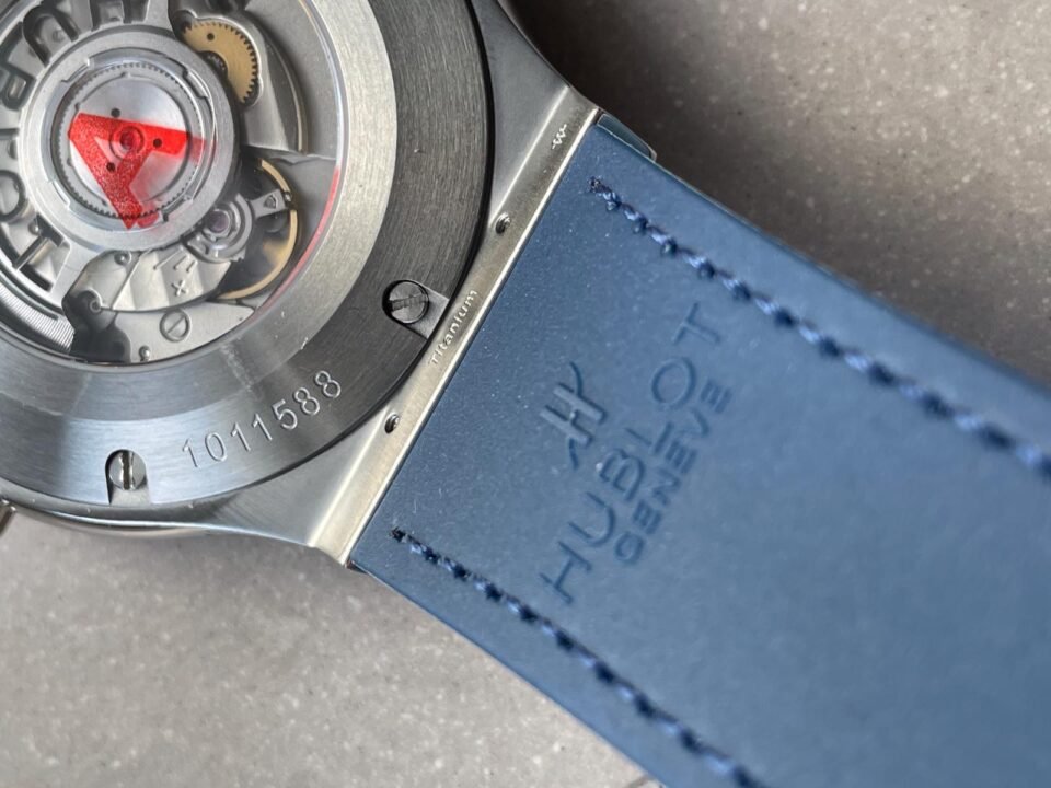 Classic Fusion 45mm SS HBF 1:1 Best Edition Blue Dial on Blue Gummy Strap A2892 - Image 9