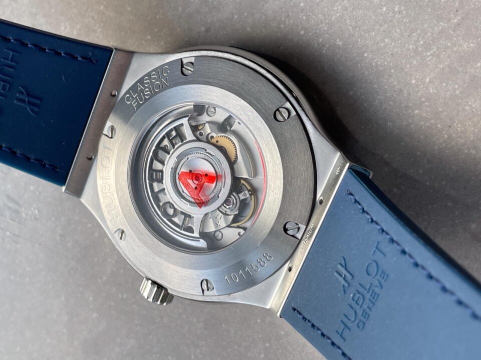 Classic Fusion 45mm SS HBF 1:1 Best Edition Blue Dial on Blue Gummy Strap A2892 - Image 5