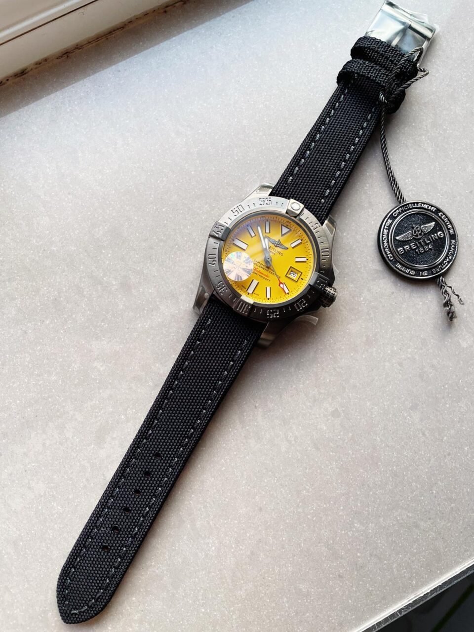Avenger II Seawolf PVD GF 1:1 Best Edition Yellow Dial on Black Rubber Strap A2824 V2 - Image 8