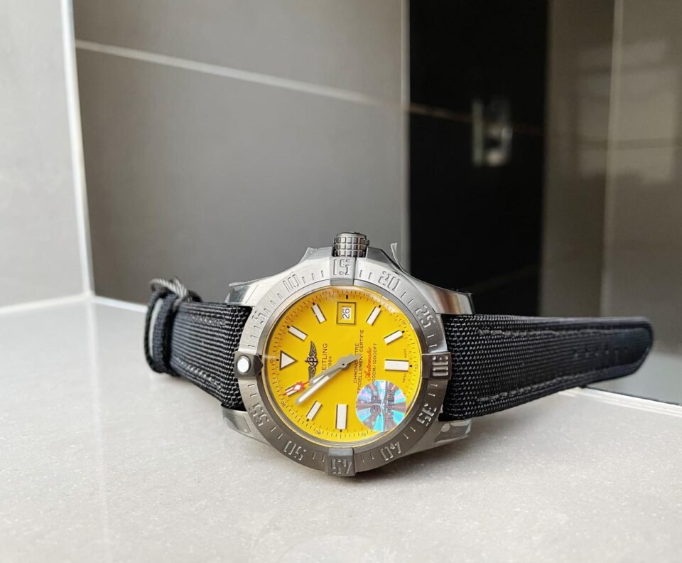 Avenger II Seawolf PVD GF 1:1 Best Edition Yellow Dial on Black Rubber Strap A2824 V2 - Image 7