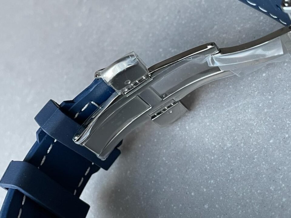 Vanguard V45 Full Paved Diamonds ZF 1：1 Best Edition Blue Textured Crystal Markers Dial on Blue Gummy Strap MIYOTA 9015 - Image 9