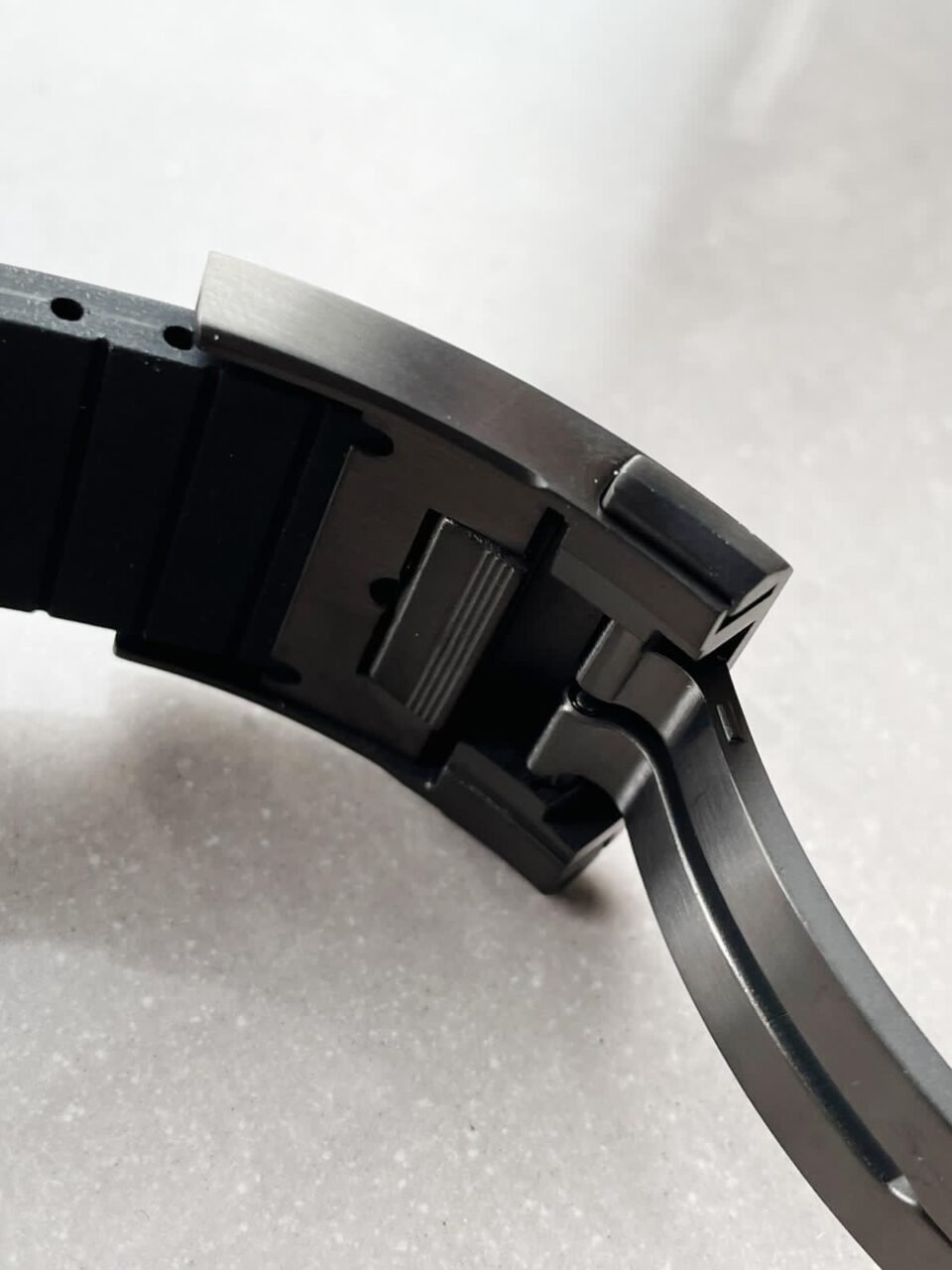Chronomat 44mm Blacksteel GF 1:1 Special Edition Black Dial on Black Rubber Strap A7750 - Image 9