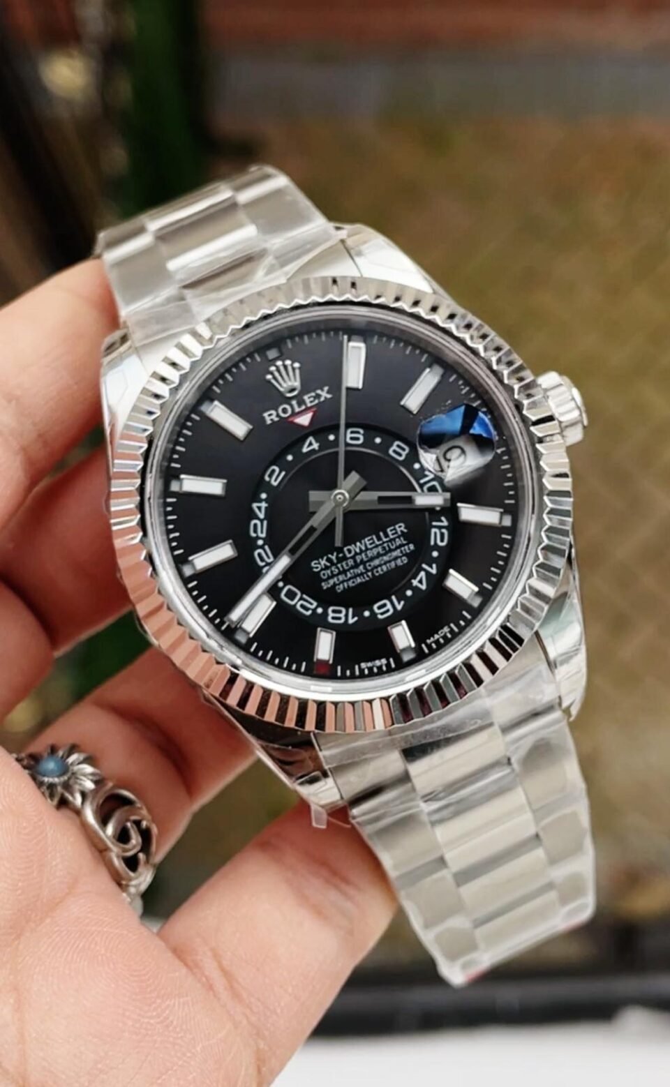 Sky-Dweller 326934 SS Noob 1:1 Best Edition Black Dial on SS Bracelet A23J
