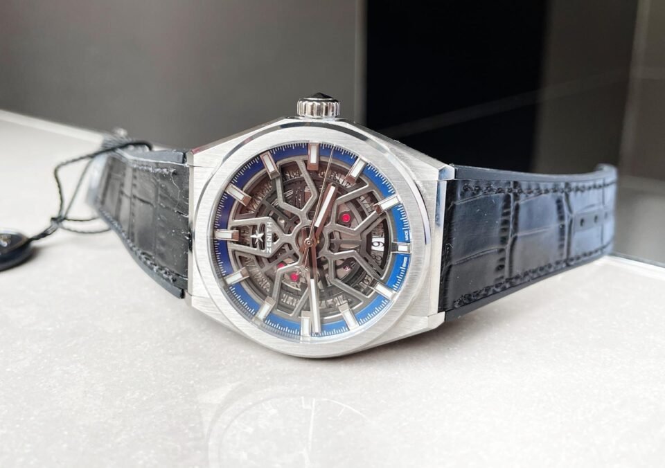 Defy Classic LF 1:1 Best Edition Skeleton Blue Dial on Blue Gummy Strap A2892 - Image 6