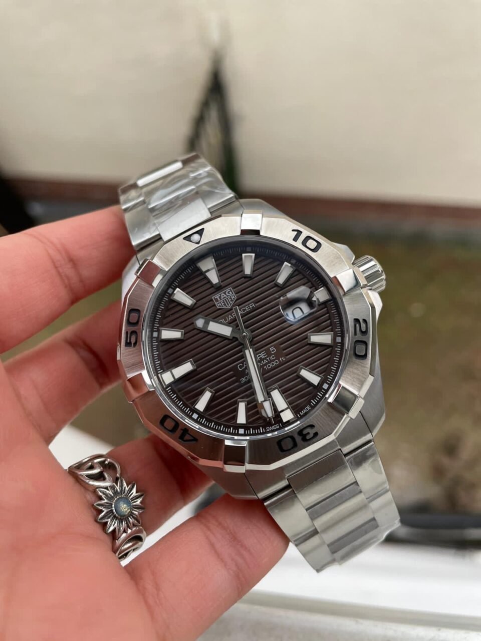 OGF AQUARACER CALIBRE 5 BROWN face SS ceramic bezel SS strap
