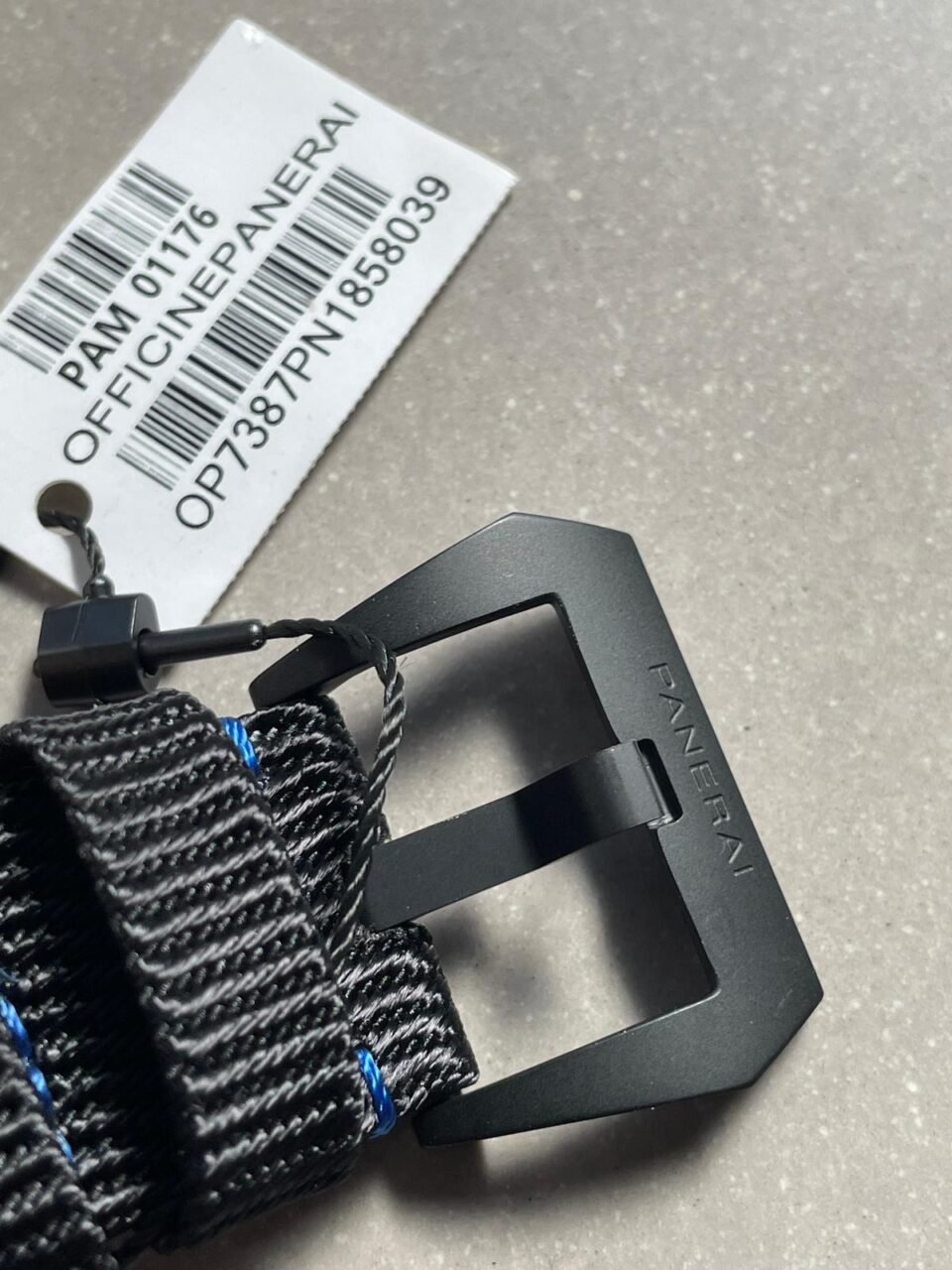 PAM1176 REAL CERAMIC V2 VSF 1:1 BLACK DIAL ON BLUE TEXTILE STRAP P9010 - Image 11
