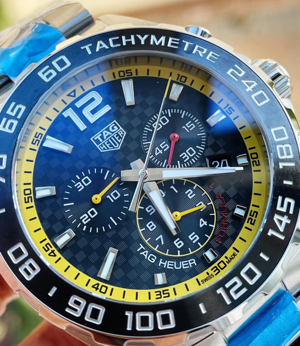 Formula 1 TAG Black dial silver SS strap OGF - Image 3