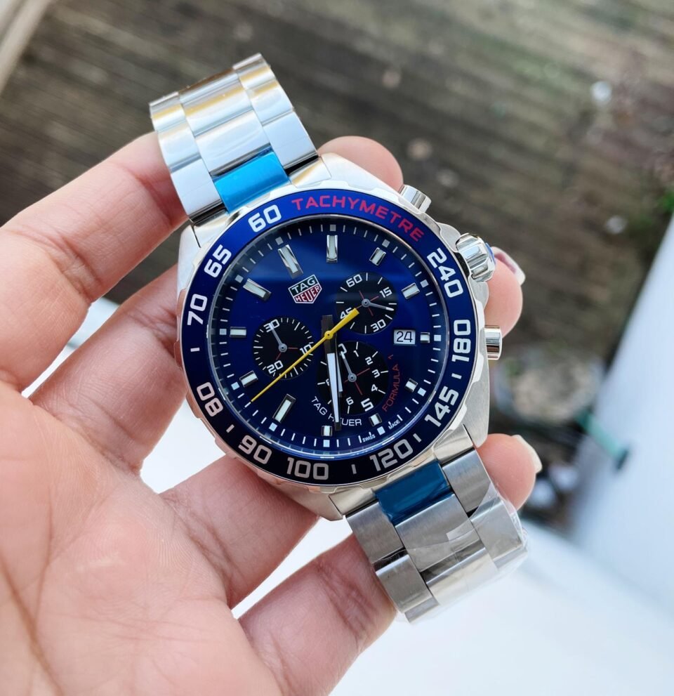 Formula 1 TAG Blue dial Blue ceramic bezel silver SS strap OGF Redbull