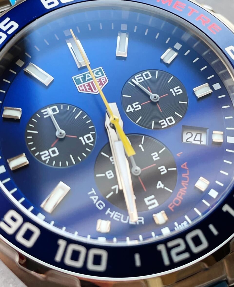 Formula 1 TAG Blue dial Blue ceramic bezel silver SS strap OGF Redbull - Image 4