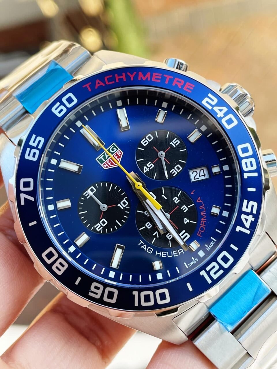 Formula 1 TAG Blue dial Blue ceramic bezel silver SS strap OGF Redbull - Image 5