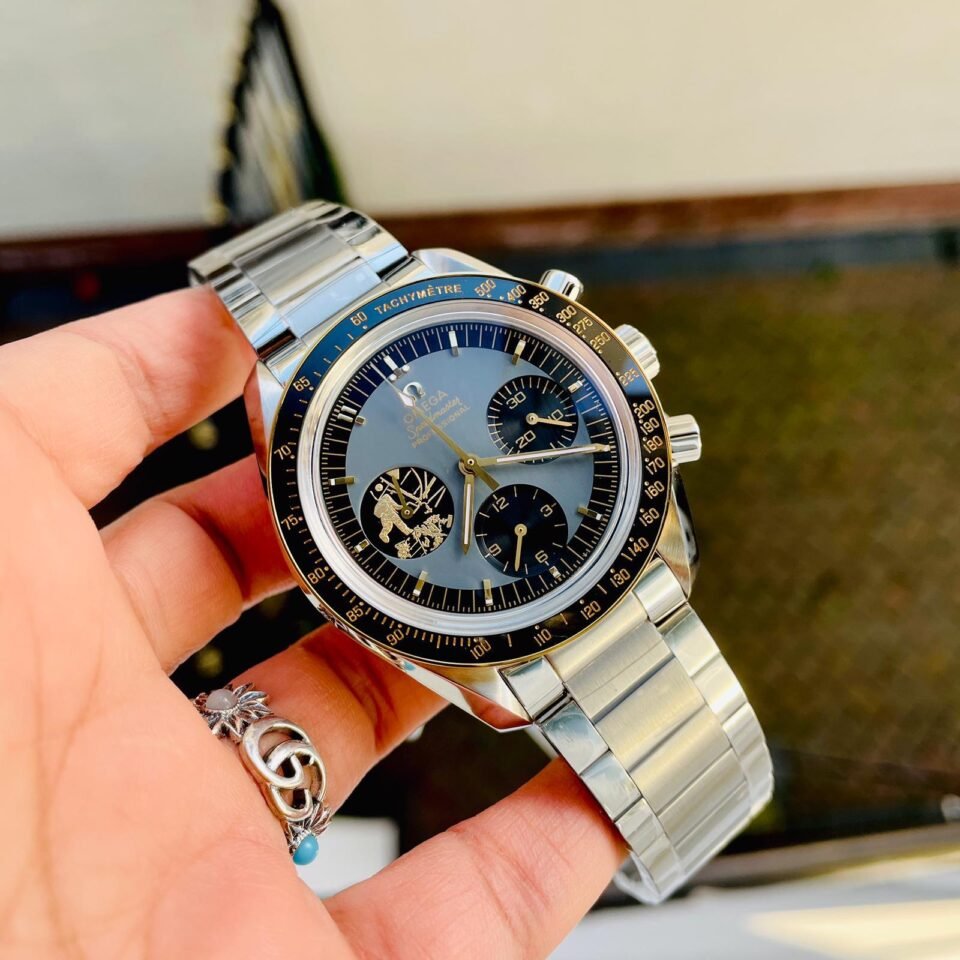 Speedmaster 50th Anniversary of APOLLO 11 The Moon Landing OMF Best Edition on SS Bracelet Manual Winding Chrono Movement