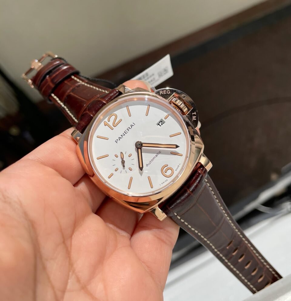 PAM1042 Luminor Due RG VSF Best Edition White Dial on Brown Leather Strap