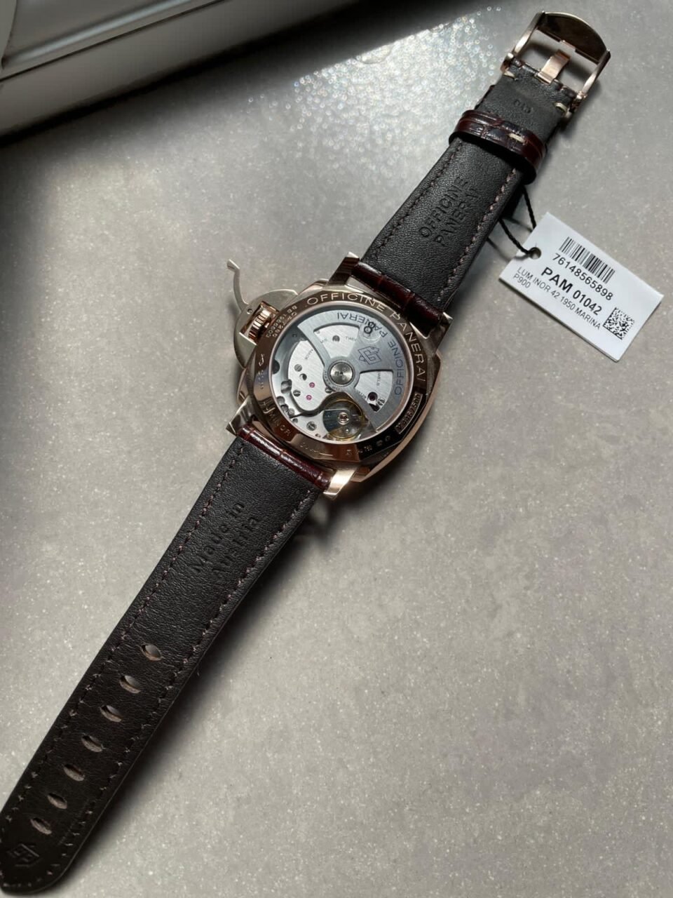 PAM1042 Luminor Due RG VSF Best Edition White Dial on Brown Leather Strap - Image 16