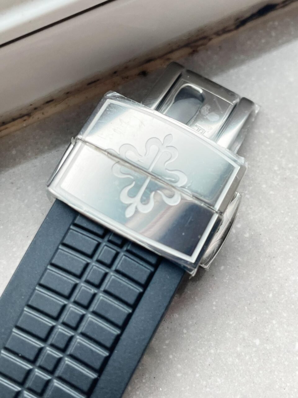 AQUANAUT 5164A SS GRF BEST EDITION BLACK DIAL ON BLACK RUBBER STRAP A324 V2 - Image 13