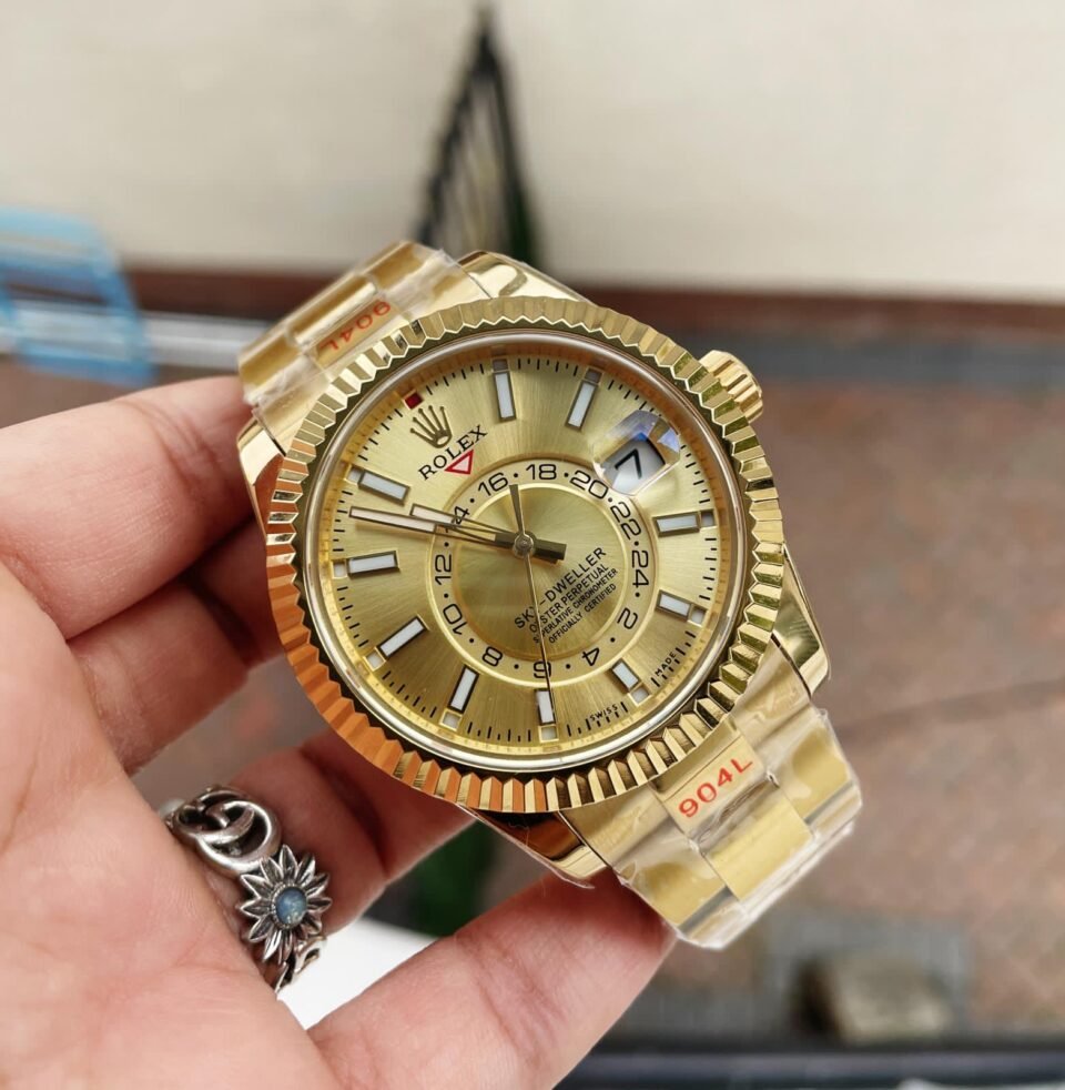 Sky-Dweller 326934 SS Noob 1:1 Best Edition Gold Dial on Gold plated SS Bracelet A23J  £330.00