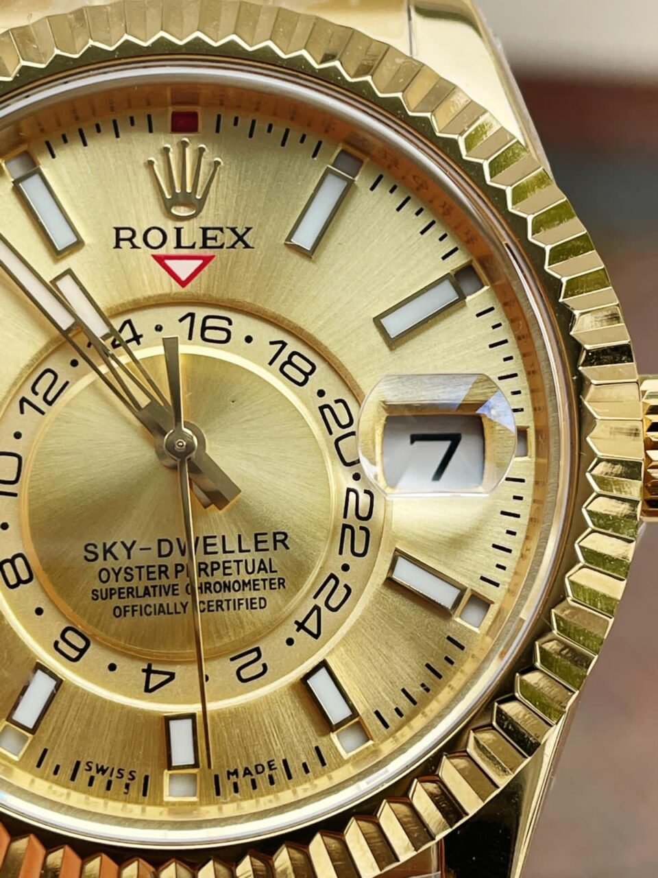 Sky-Dweller 326934 SS Noob 1:1 Best Edition Gold Dial on Gold plated SS Bracelet A23J  £330.00 - Image 2