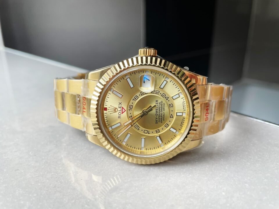 Sky-Dweller 326934 SS Noob 1:1 Best Edition Gold Dial on Gold plated SS Bracelet A23J  £330.00 - Image 4