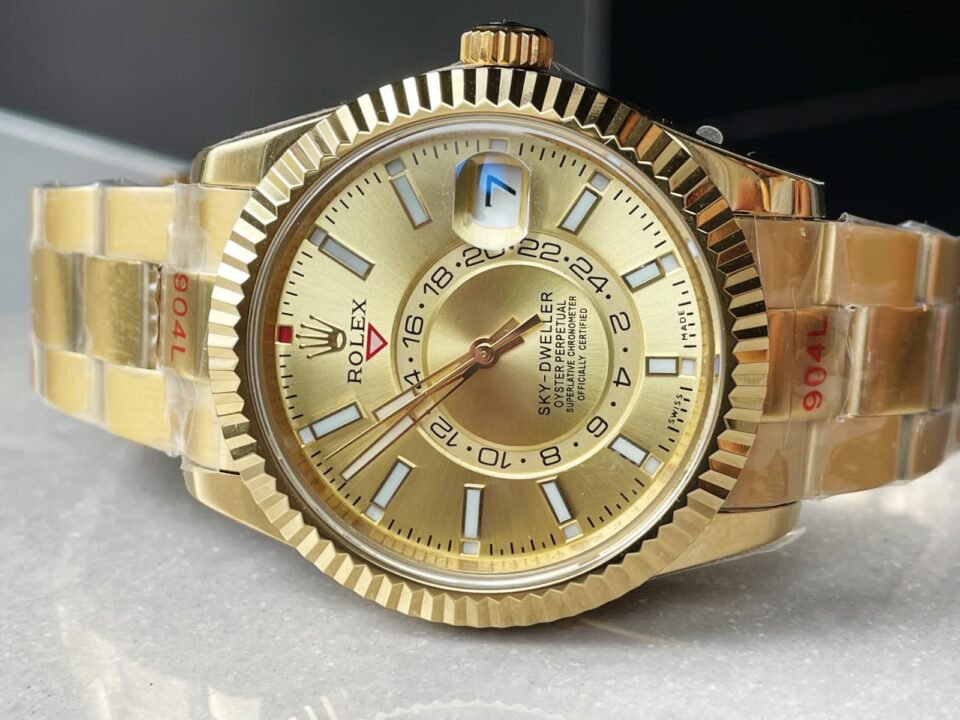 Sky-Dweller 326934 SS Noob 1:1 Best Edition Gold Dial on Gold plated SS Bracelet A23J  £330.00 - Image 5