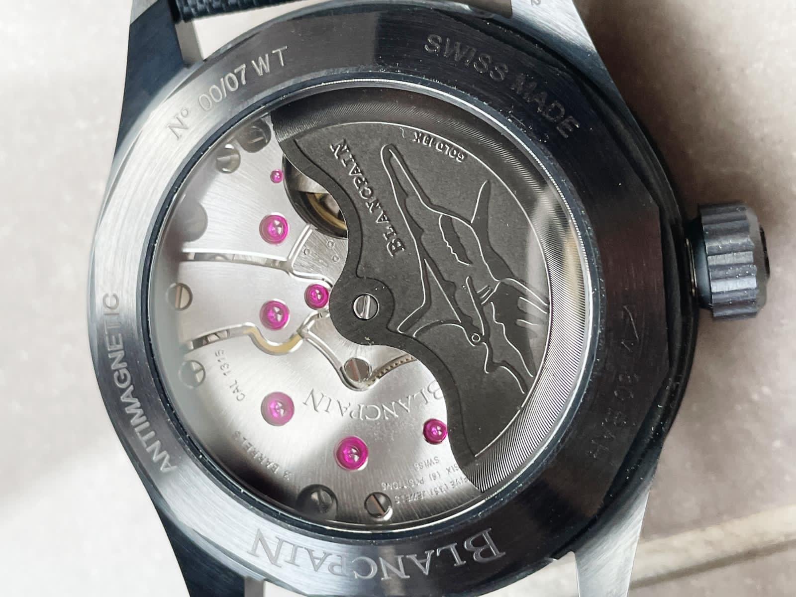 Fifty Fathoms Bathyscaph Green Ceramic ZF 1:1 Best Edition Green Dial on Black Sail-Canvas Strap A1315 - Image 11