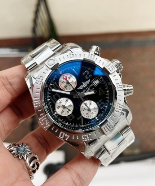 Avenger II Chronograph 43mm SS GF 1:1 Best Edition Gray/White Dial on SS Bracelet A7750