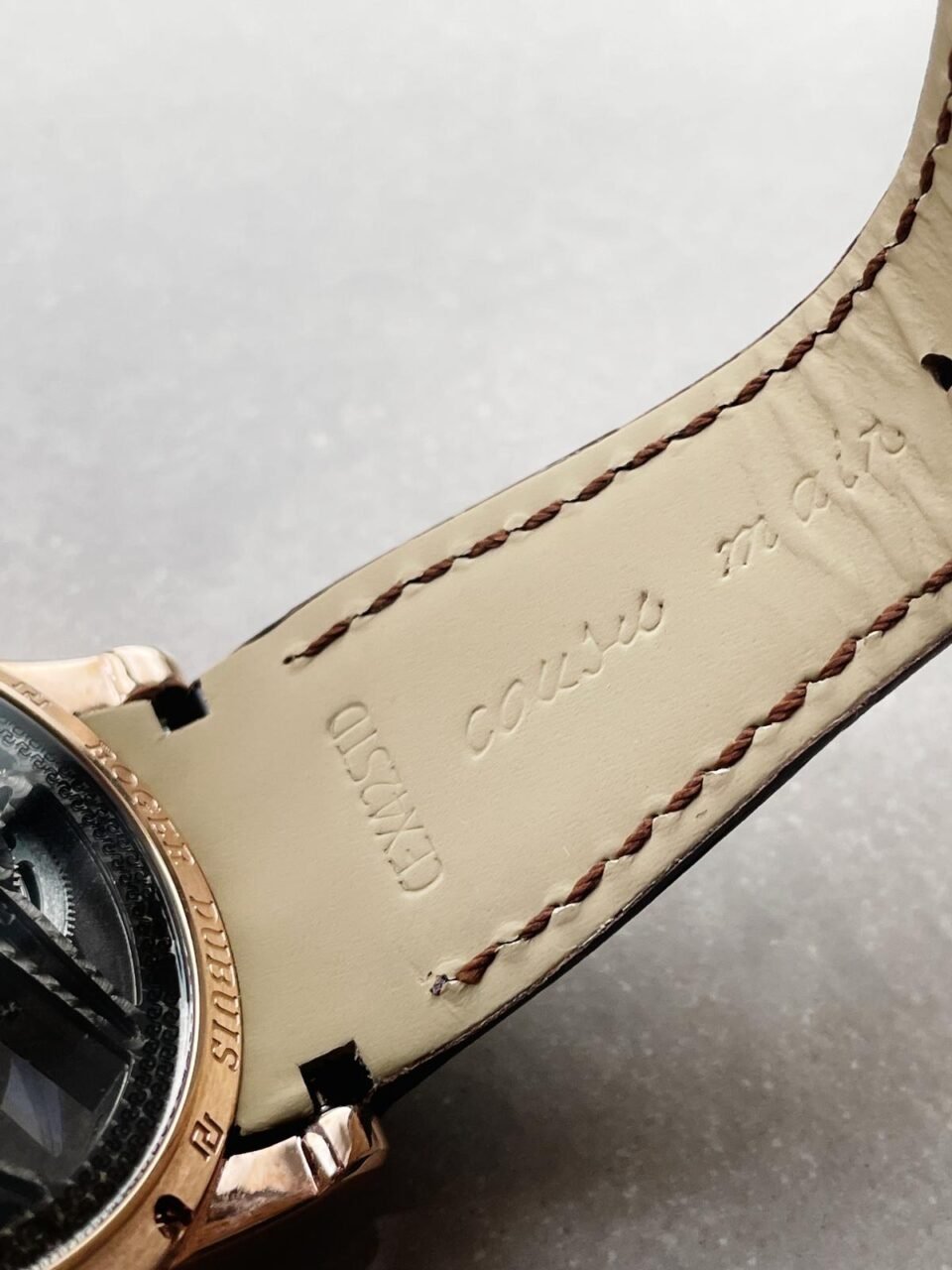 EXCALIBUR RDDBEX0393 RG CRYSTALS BEZEL BBR BEST EDITION SKELETON DIAL ON BROWN LEATHER STRAP A2136 TOURBILLON V2 - Image 14