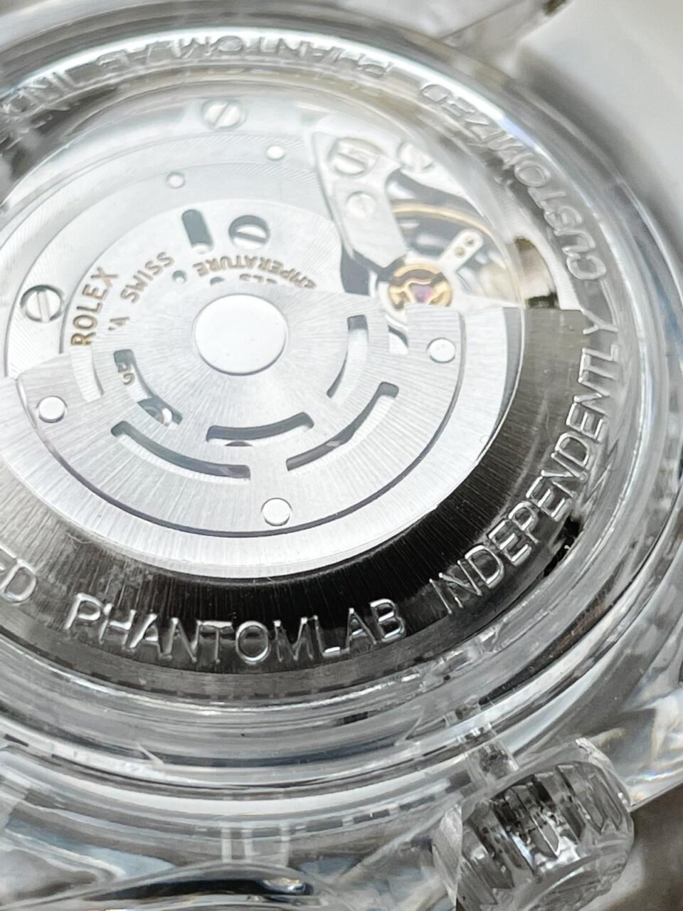 Submariner Phantomlab Transparent 5GF Best Edition Blue Fruit Dial on White Rubber Strap VR3135 - Image 10