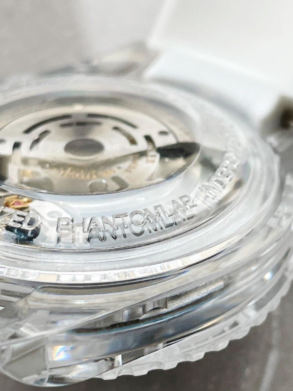 Submariner Phantomlab Transparent 5GF Best Edition Blue Fruit Dial on White Rubber Strap VR3135 - Image 12